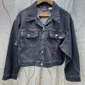 Signature by Levi Strauss & Co. Women Denim Jacket L‎ Black Excellent 95 Trucker